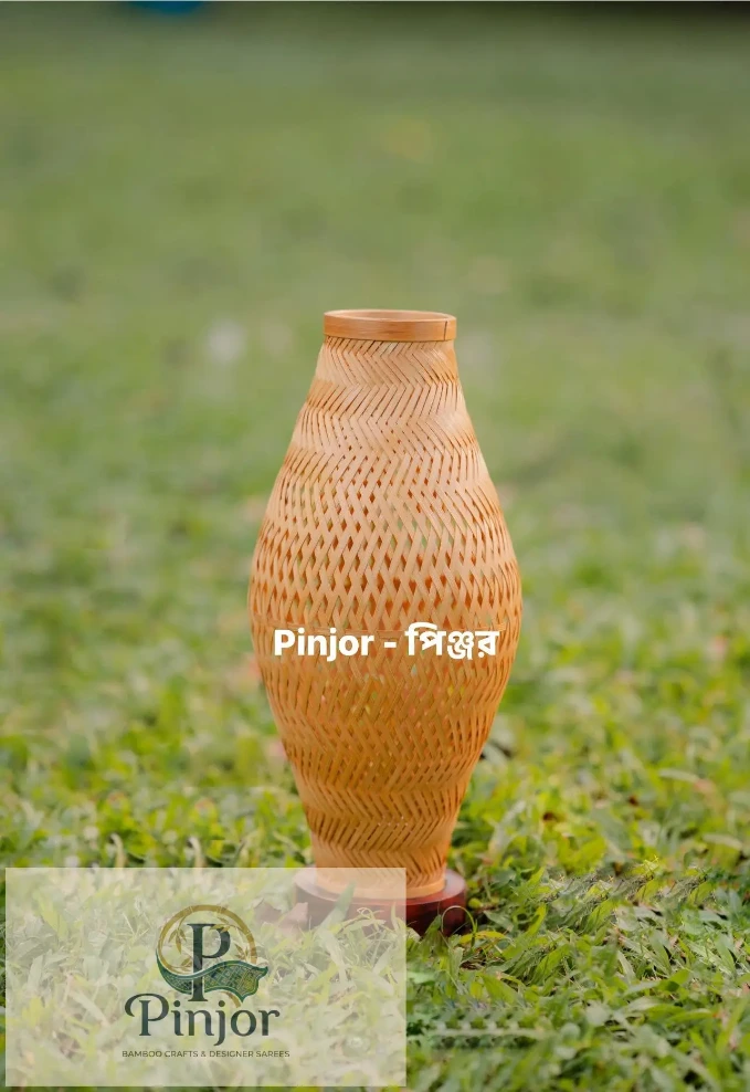 Eco-friendly handmade bamboo floor lamp with warm illumination for sustainable home decor