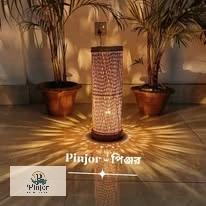 Handcrafted cylinder bamboo tubo lamp with warm illumination for sustainable home decor