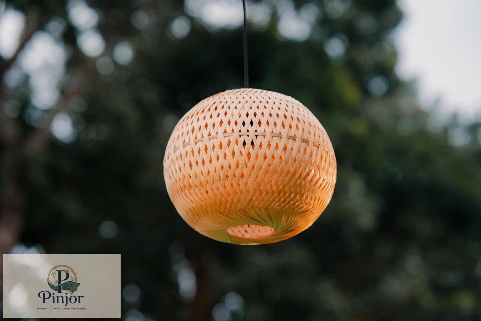 Single Layer Bamboo Ball Hanging Lamp - Image 6